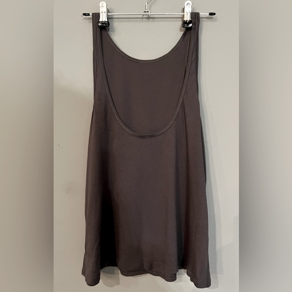 LULULEMON DARK GREY HIGH NECK LOW BACK TANK TOP - Picture 2 of 2